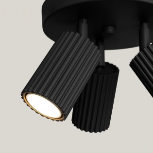 Ceiling light Moto, black, 3 lights