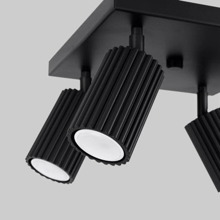Ceiling light Moto, black, 4 lights