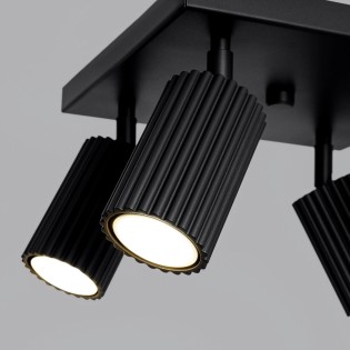 Ceiling light Moto, black, 4 lights