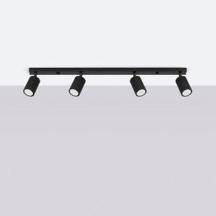 Track light Moto, black, 4 lights