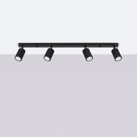 Track light Moto, black, 4 lights