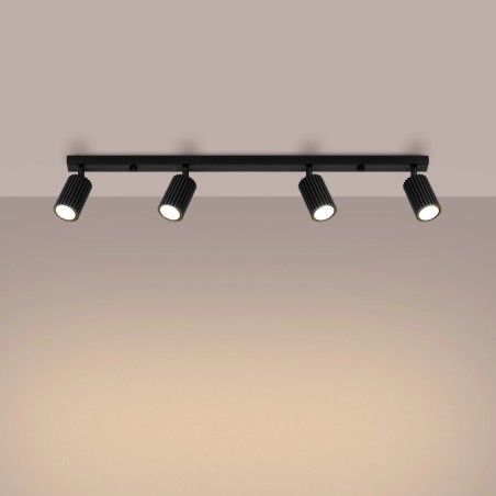 Track light Moto, black, 4 lights