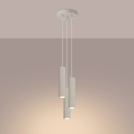 Pendant light Moto beige, 3 lights