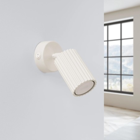 Wall light Moto, beige with switch