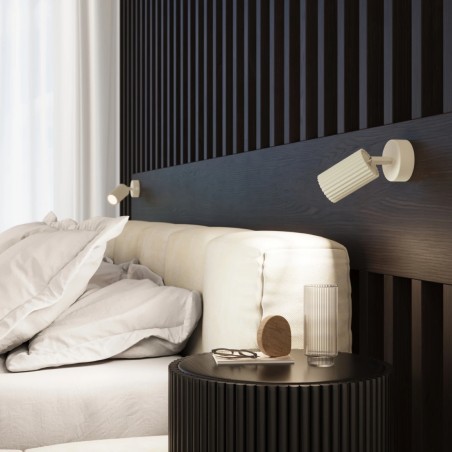 Wall light Moto, beige with switch