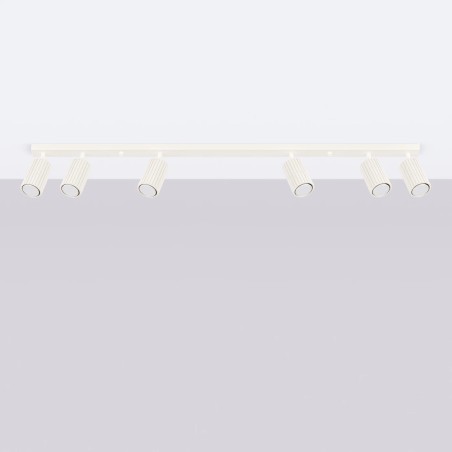 Ceiling spotlight Moto, beige 6 lights