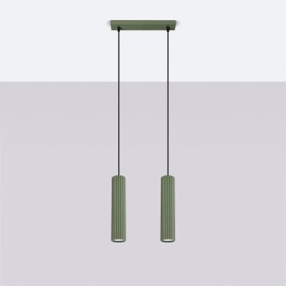 Pendant light Moto green, 2 lights