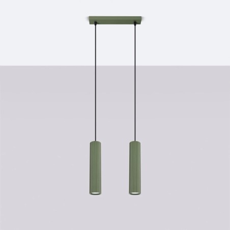 Pendant light Moto green, 2 lights