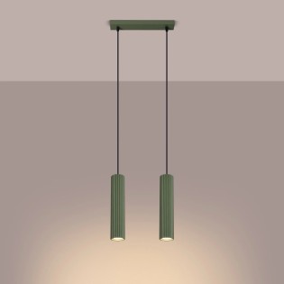 Pendant light Moto green, 2 lights