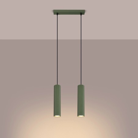 Pendant light Moto green, 2 lights