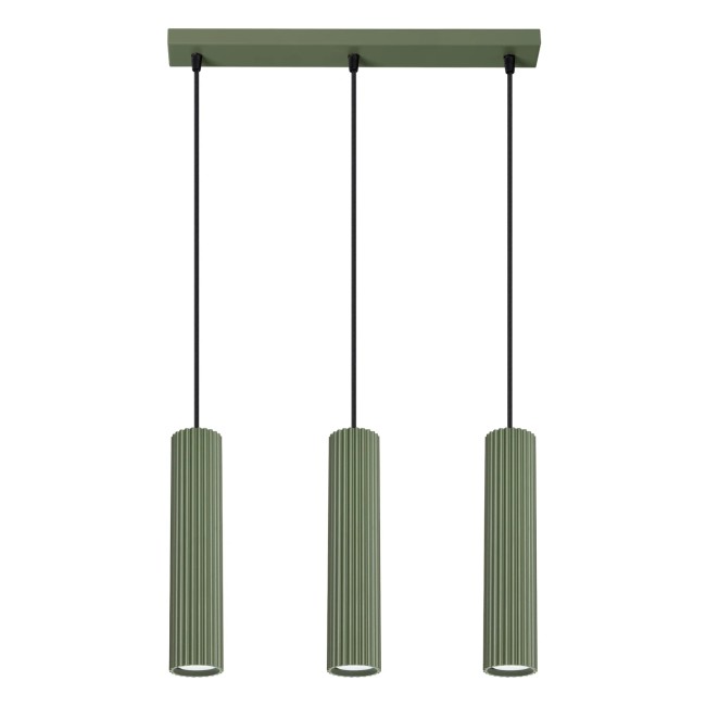 Pendant light Moto green, 3 lights