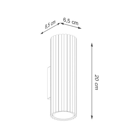Wall light Moto, green, 20 cm