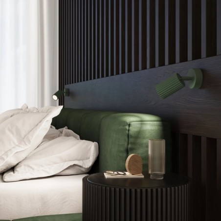 Wall light Moto, green with switch