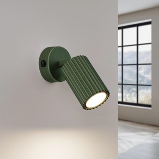 Wall light Moto, green with switch