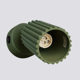 Wall light Moto, green with switch