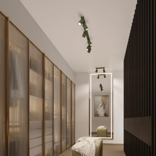 Track light Moto, green, 2 lights