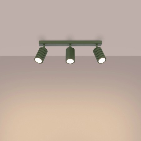 Track light Moto, green, 3 lights