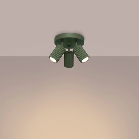 Ceiling light Moto, green, 3 lights