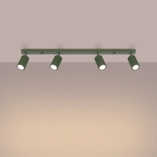 Track light Moto, green, 4 lights