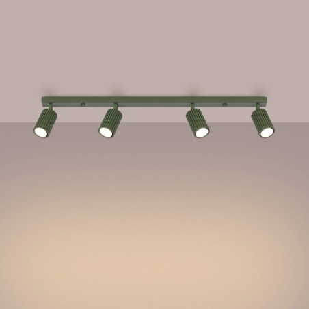 Track light Moto, green, 4 lights