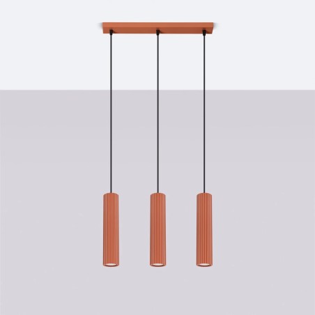 Pendant light Moto 3 lights, red