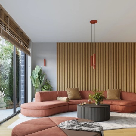 Pendant light Moto red, 3 lights