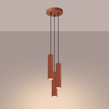 Pendant light Moto red, 3 lights
