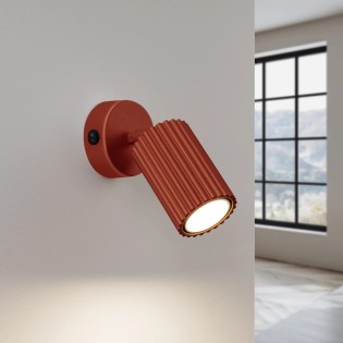 Wall light Moto, red with switch