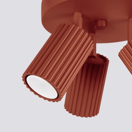 Ceiling light Moto, red, 3 lights