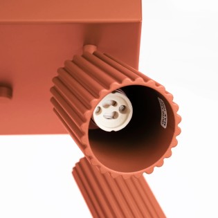 Ceiling light Moto, red, 4 lights