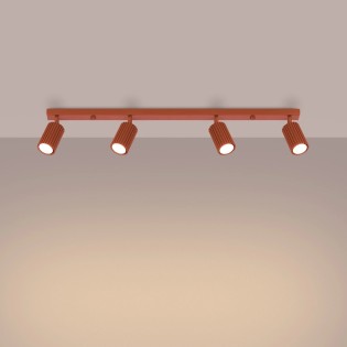 Track light Moto, red, 4 lights