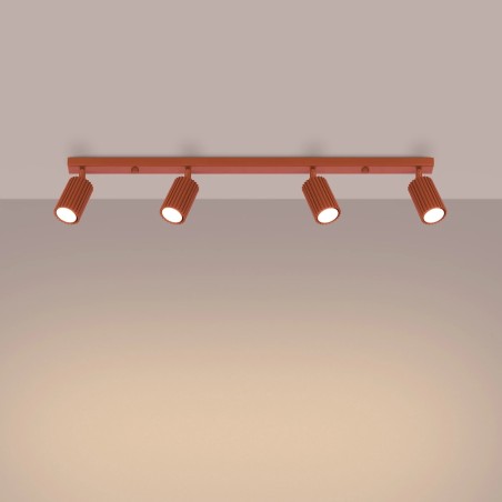 Track light Moto, red, 4 lights