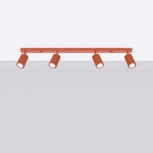 Ceiling spotlight Moto, red 6 lights