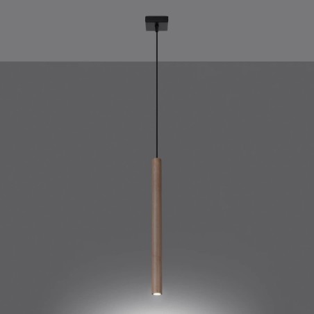 Pendant light Vacu 1 light, natural wood