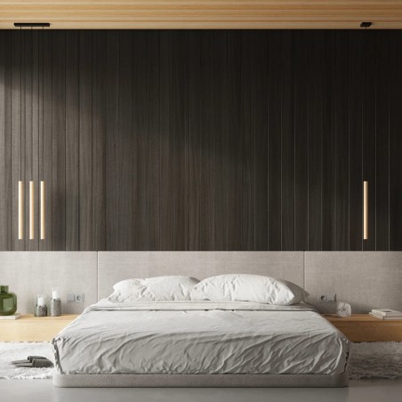 Pendant light Vacu 3 lights, natural wood