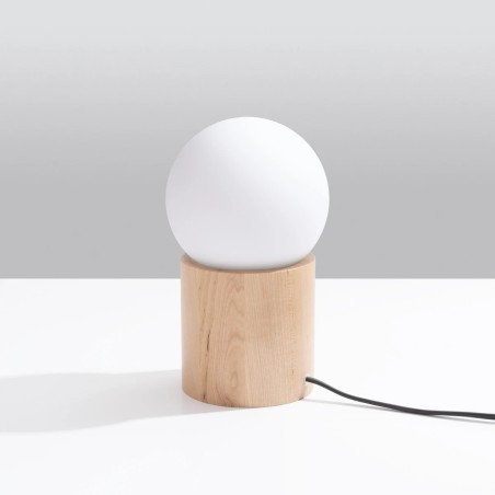 Table lamp Usba, natural wood