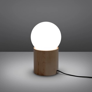 Table lamp Usba, natural wood