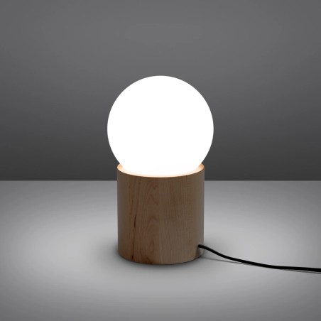 Table lamp Usba, natural wood