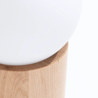 Table lamp Usba, natural wood