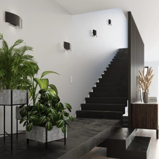 Wall light Usus, black