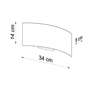 Wall light Usus, black