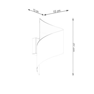 Wall light Niri, black