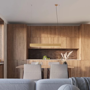 Pendant light Saor, gold