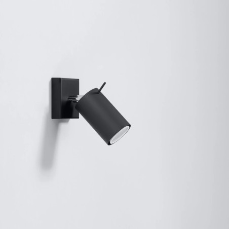Wall light Vinivi, black with switch