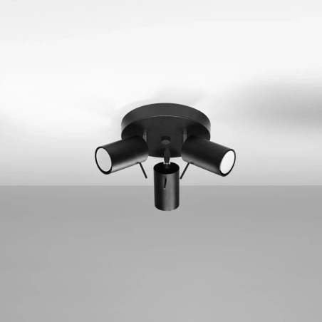 Ceiling light Vinivi, black, 3 lights