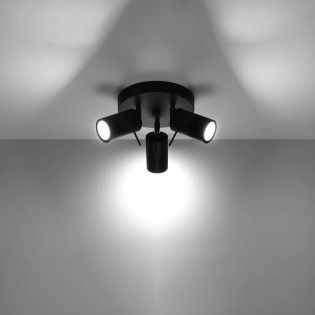 Ceiling light Vinivi, black, 3 lights