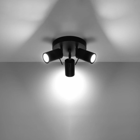Ceiling light Vinivi, black, 3 lights