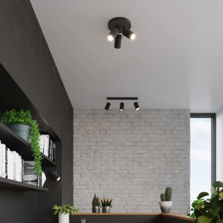 Ceiling light Vinivi, black, 3 lights
