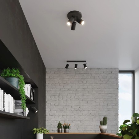 Ceiling light Vinivi, black, 3 lights