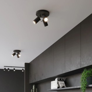 Ceiling light Vinivi, black, 3 lights